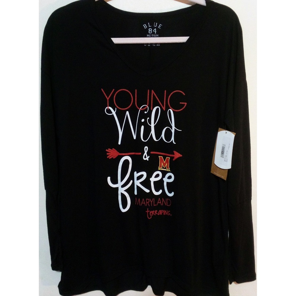 NEW Young Wild & Free NCAA Maryland Terrapins Women's‎ Longsleeve Top, Medium